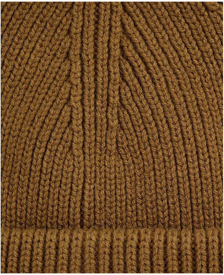Beanie Masculin Căciulă cu Tricotaj Rib în culoarea Maro