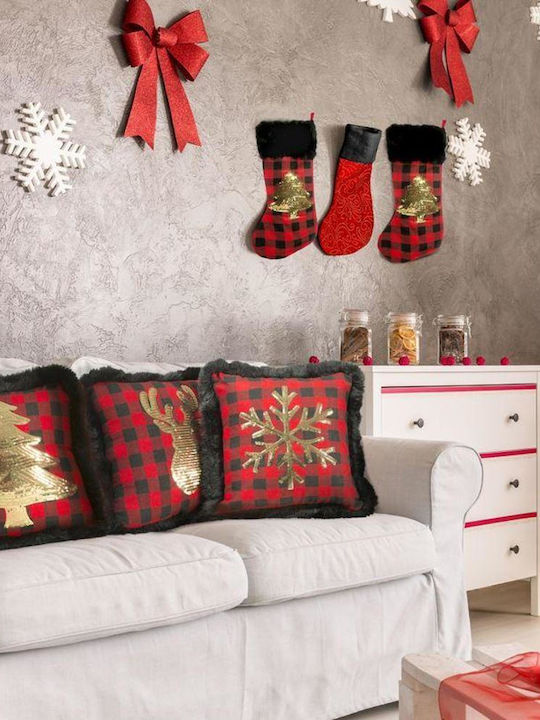 Eurofirany Christmas Decorative Fabric Red Socks L50xW25cm