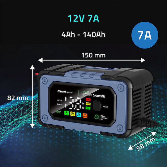 Qoltec Φορτιστής Μπαταριών Μολύβδου 12V 7A