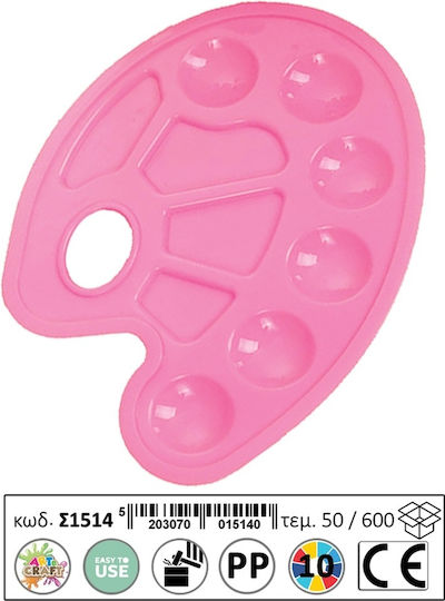 Oval Palette 10 Wells Various Designs S1514