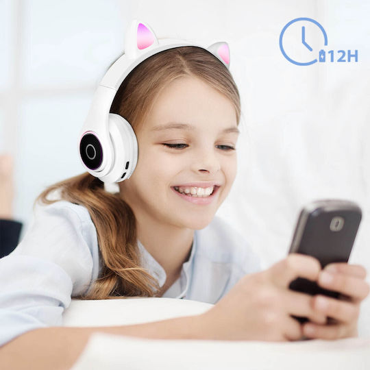 Avizar Безжични Bluetooth On Ear Слушалки с 12 часа Работа Бели