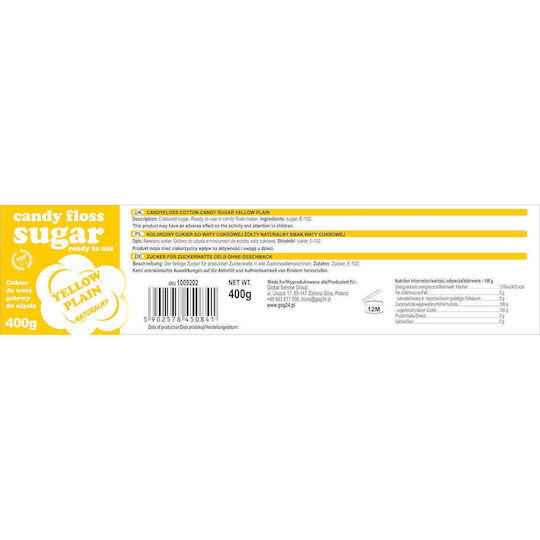 Zahăr pentru Vată de Zahăr cu Aromă Naturală de Lămâie 400g