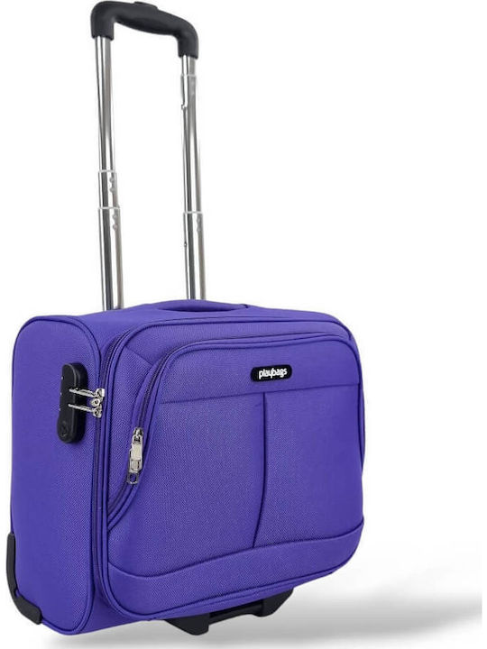 Επαγγελματική Τσάντα Ρόδες 40x35x20 Playbags Collection Tr2206 Μωβ
