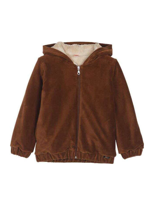 Kids Cardigan Fur with Hood Rotten apple