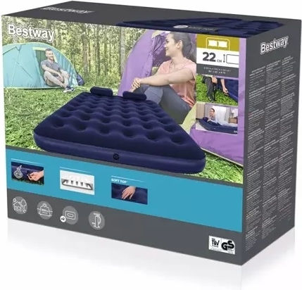 Bestway Inflatable Sleeping Mattress with Built-in Pump 203x152x22εκ.