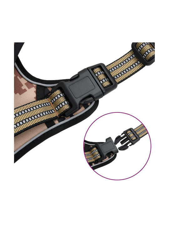 vidaXL Dog Harness Brown Large 4013373
