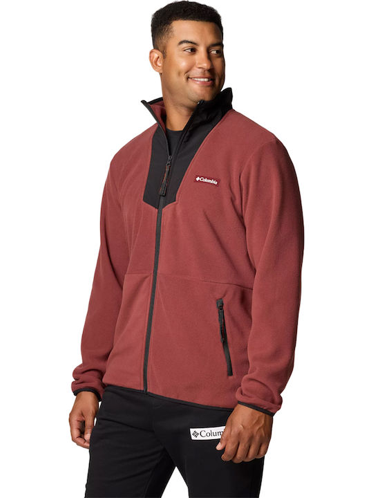 Ανδρική Ζακέτα Fleece Μπορντό