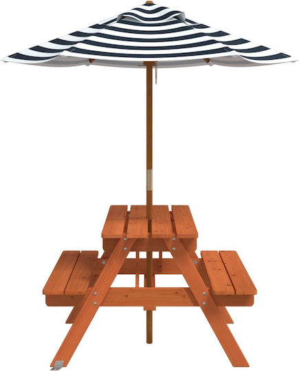 vidaXL Tischchen aus Holz 71x79x52cm. für 3+ Jahre Braun