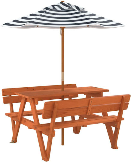 vidaXL Tischchen aus Holz 90x108x54cm. für 3+ Jahre Braun