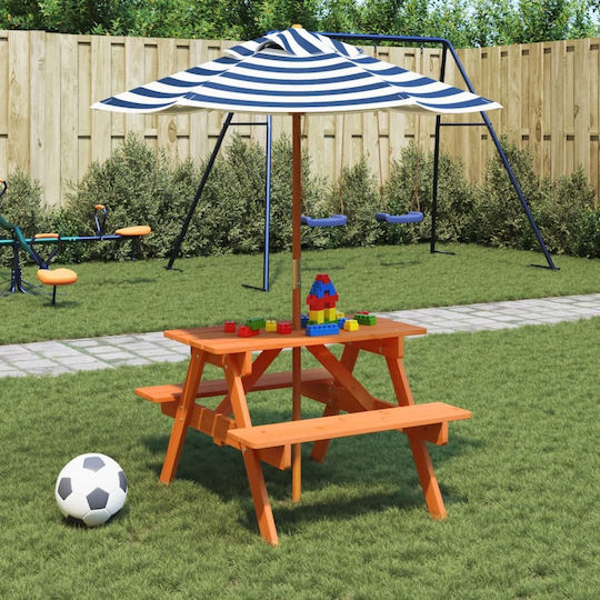 vidaXL Tischchen aus Holz 71x79x52cm. für 3+ Jahre Braun