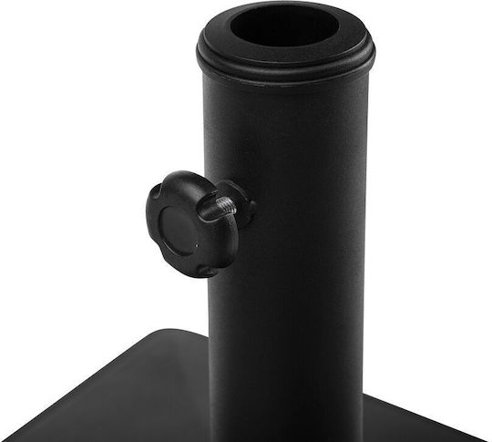 Beliani Βάση Ομπρέλας Τσιμεντένια Black 50x50cm