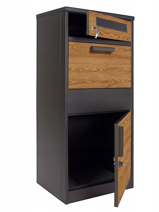 Jumi Външна Пощенска Кутия Металик в Кафяв Цвят 40x40x15см