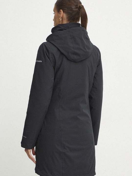 Ii Interchange Women's for Hiking Long Lifestyle Jacket for Winter Black