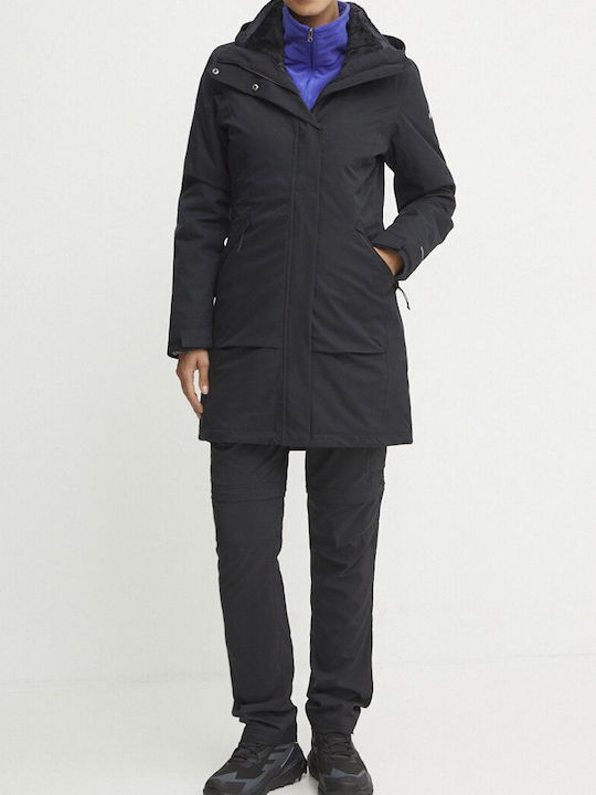 Ii Interchange Women's for Hiking Long Lifestyle Jacket for Winter Black