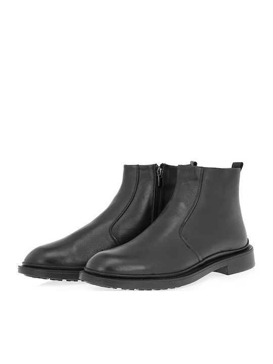 Leder Schwarz Herrenstiefel