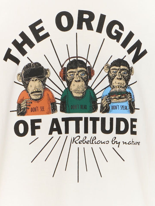 T-shirt White Monkey