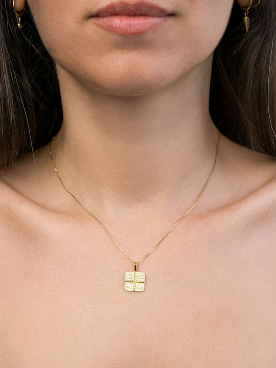 Kiriakos Gofas Kids Charms Constantine Coin Pendant Gold 14K
