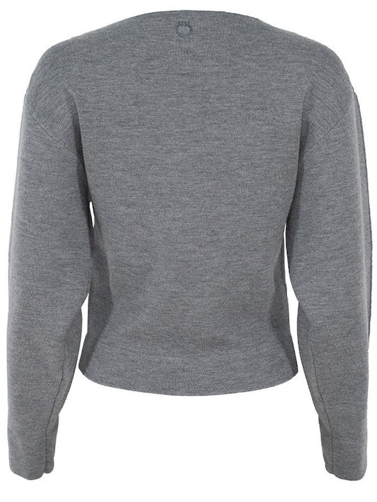 Pinko Damen Langarm Pullover grey