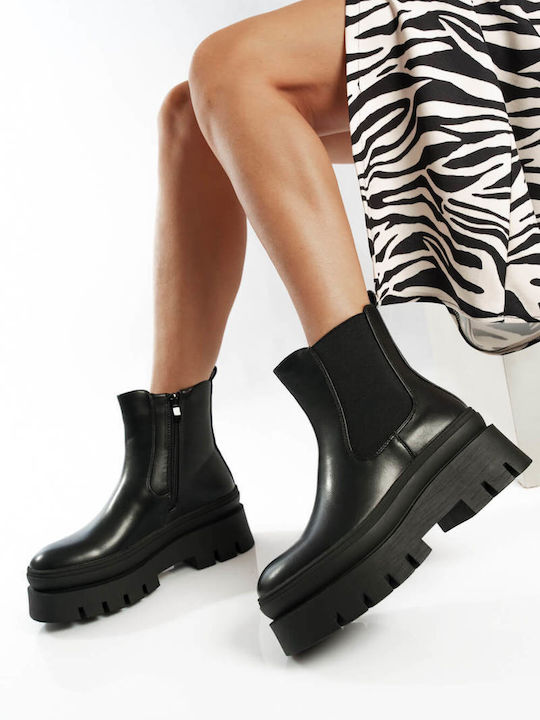 Black Minimal Chic Ankle Boots