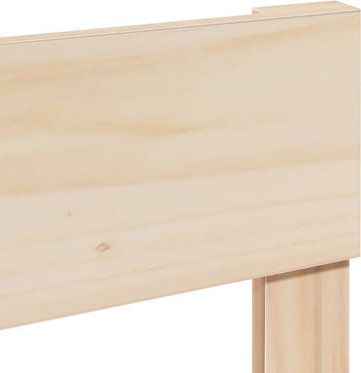 Einzelbett Aus Holz Brauntöne mit Lattenrost für Matratze 75x190cm