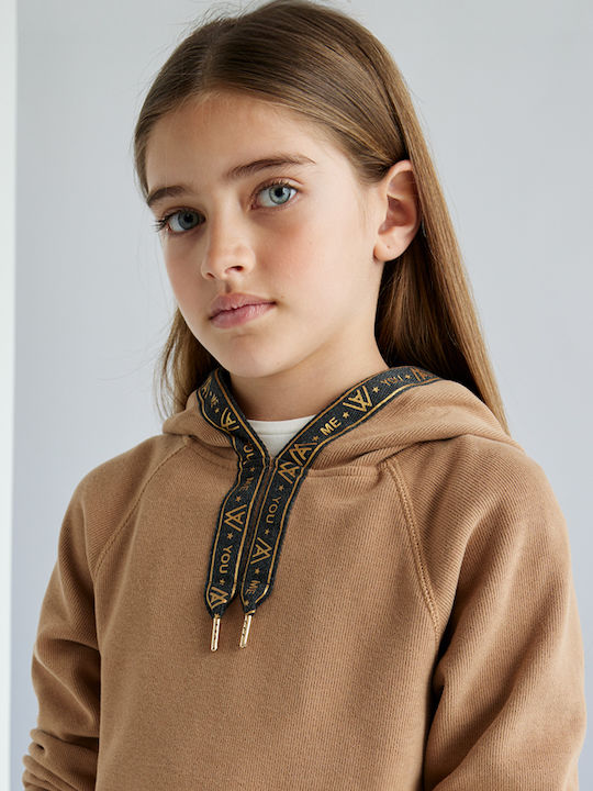 Girls Sweatshirt Dress Long Sleeve Cinnamon