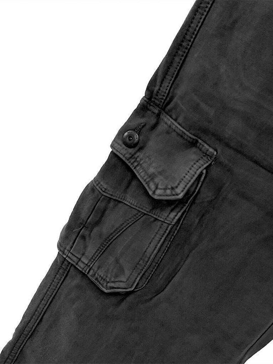 Men's Jeans Pants Cargo Elastic Black