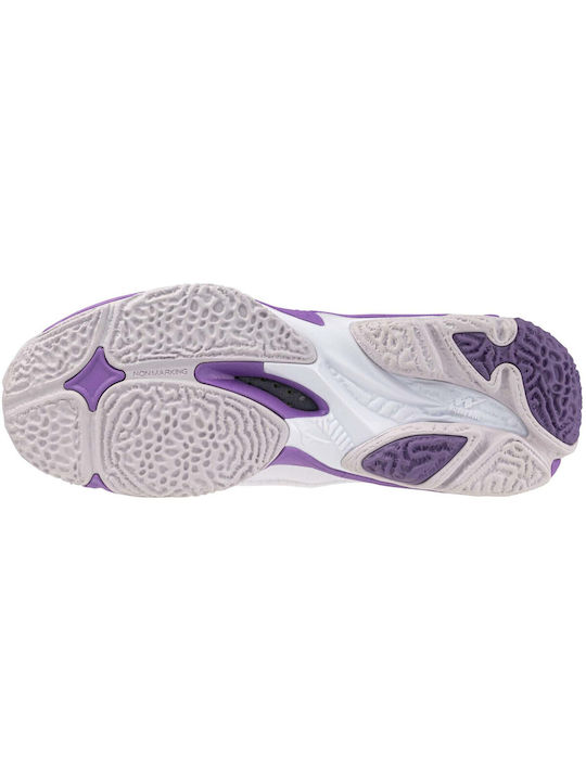 Mizuno Wave Lightning Z8 Mid Femei Pantofi sport Volei White / Purple