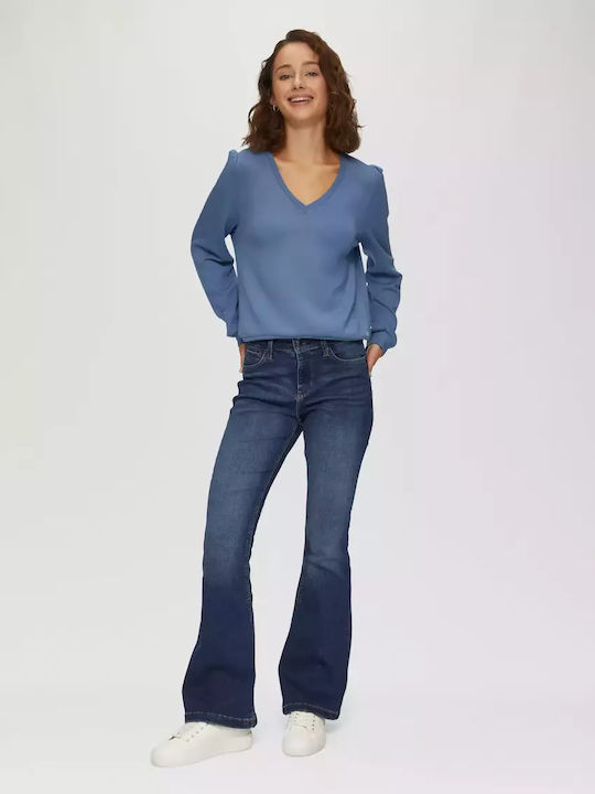 Reena Γυναικείο Jean Παντελόνι Καμπάνα Blue