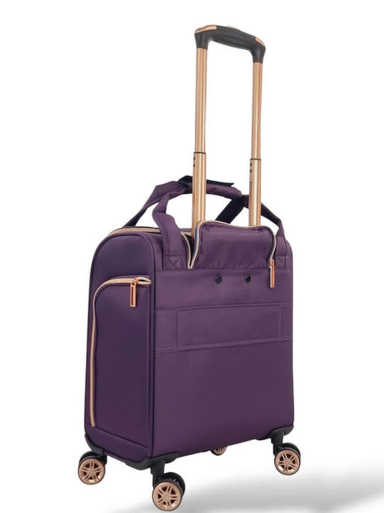 Малък кабинен куфар 4 колела 46x24x20 Diplomat Monaco Zc9001-xs 23л лилав