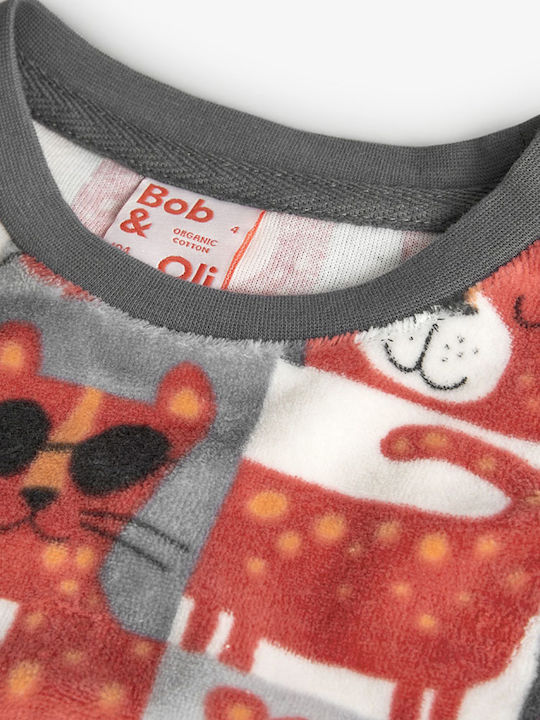 Boboli Babystrampler Langärmliges Samt Orange