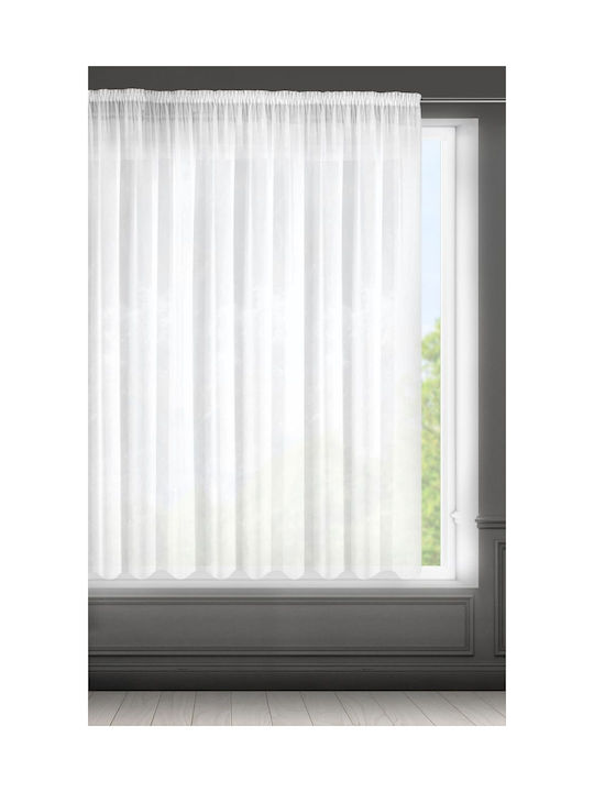 Ready Curtain Rebecca On Tape 400x150 Cm White