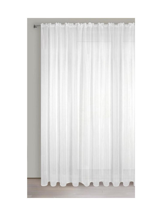 Ready Made Curtain Lucy On Tape 400 X 250 Cm White