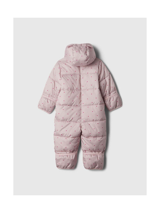 GAP Waterproof Kids Quilted Jacket Long with Lining Dull Rose Coldcontrol