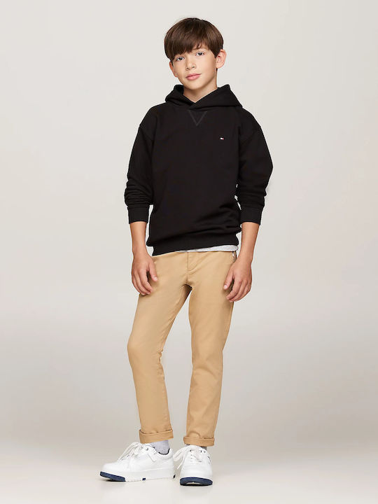 Kids Sweatshirt with Hood and Pockets Black