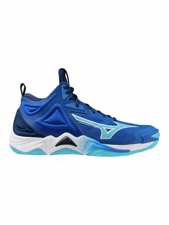 Mizuno Wave Momentum 3 Mid Ανδρικά Αθλητικά Παπούτσια Βόλεϊ Μπλέ