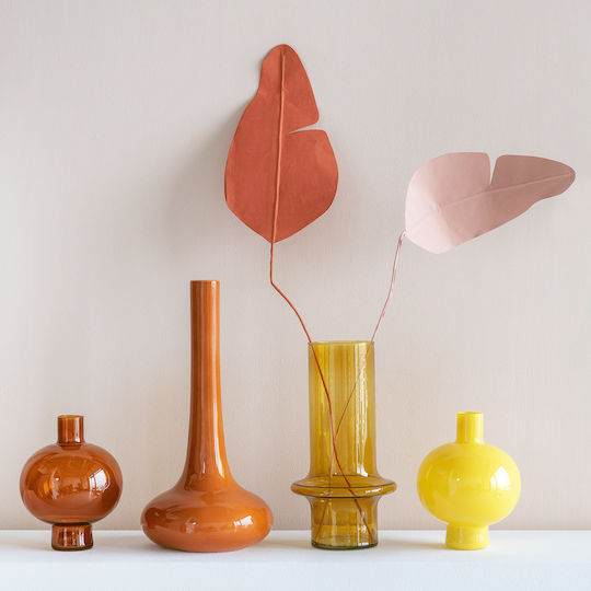 Urban Nature Culture Amsterdam Декоративна ваза Стъкло Кафяв 15.5x15.5x20см 1бр