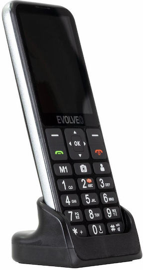 Evolveo EasyPhone LT Dual SIM (128MB) Κινητό με Μεγάλα Κουμπιά Μαύρο