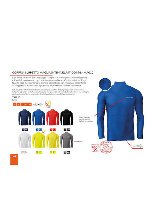 Givova Herren Thermo Langarmshirt Blau