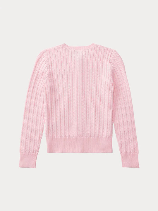 Ralph Lauren Kids Cardigan Cotton Hint Of Pink