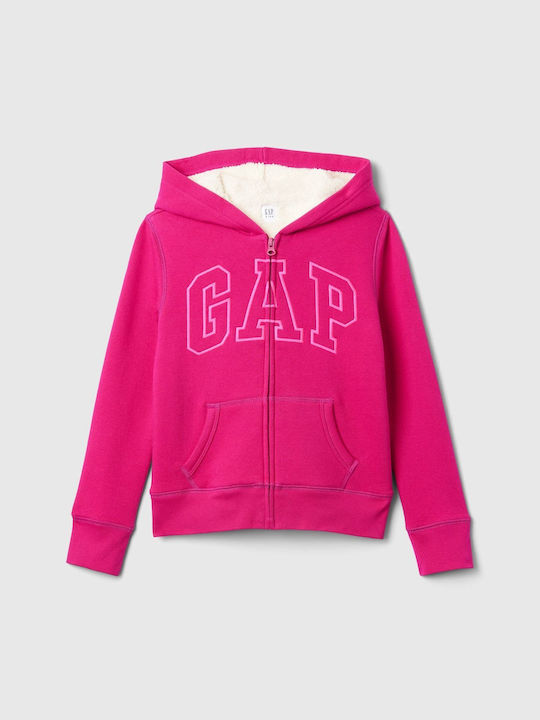 GAP Kids Sweatshirt Cardigan Bright Beet