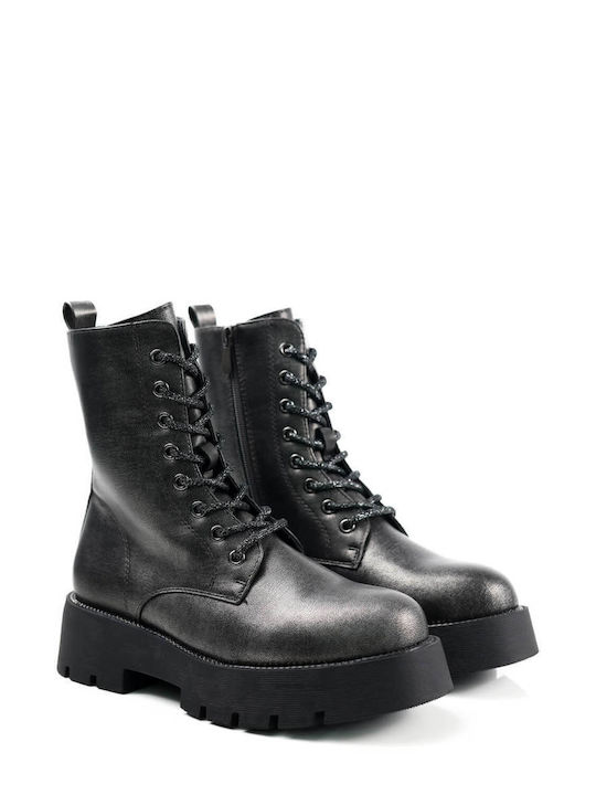 Steel Combat Boots Military Aesthetic