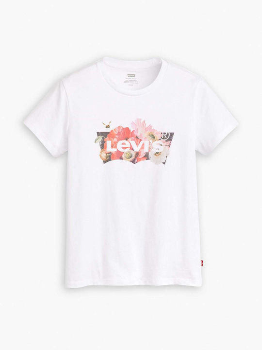 The Perfect Damen T-Shirt Blumen Weiß