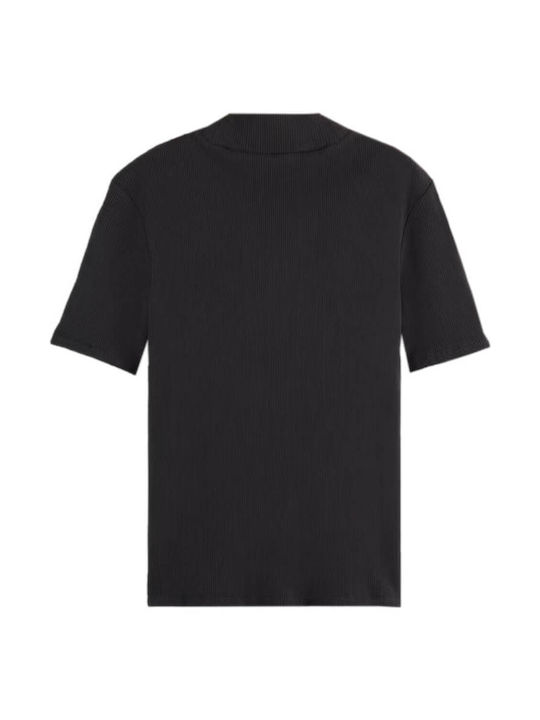 Scotch & Soda Neck Women's T-shirt Black