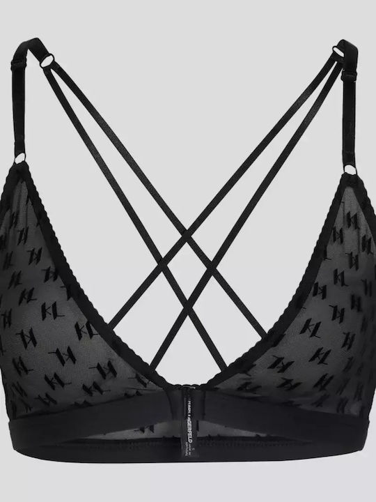 Karl Lagerfeld Women's Bralette Bra Black