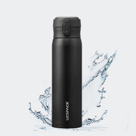Термос бутилка Uzspace от неръждаема стомана 480ml 4076-черна