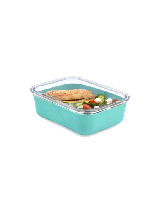 Melii – Glass Bento Silicone Case 740ml – Blue