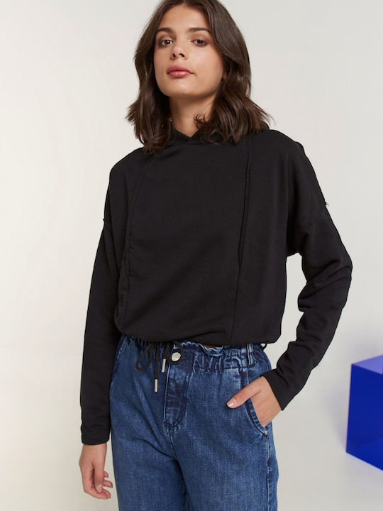 Edward Jeans Damen Crop Top Black