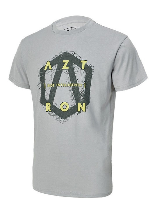 Aztron Ανδρικό T-shirt Κοντομάνικο Ασημί