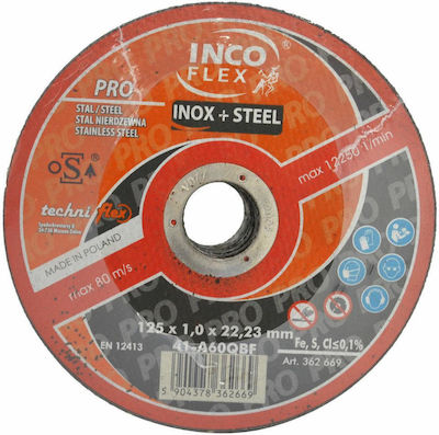 Incoflex Metallscheibe 125*1.0 Stahl+Edelstahl 50+5 Gratis