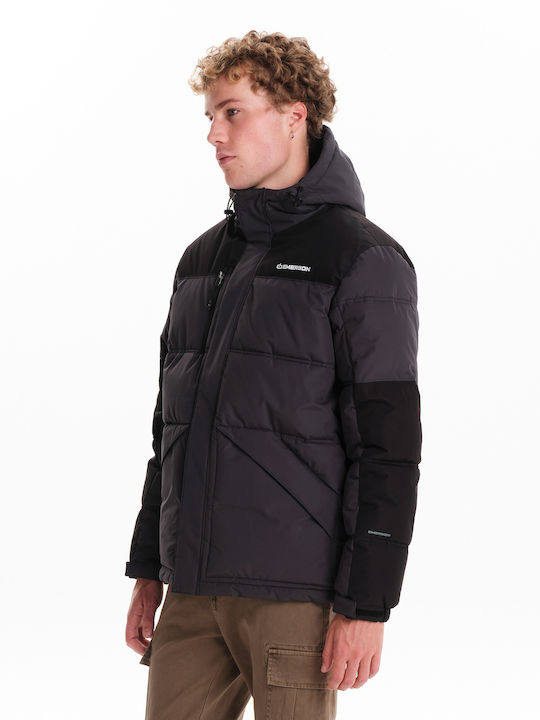 Emerson Herren Winter Jacke Puffer Wasserdicht und winddicht Schwarz